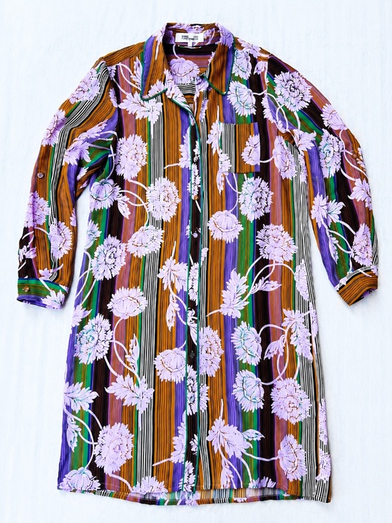 Diane Von Furstenberg Dresses & Skirts - Diane von Furstenberg Floral Shirt Dress Large